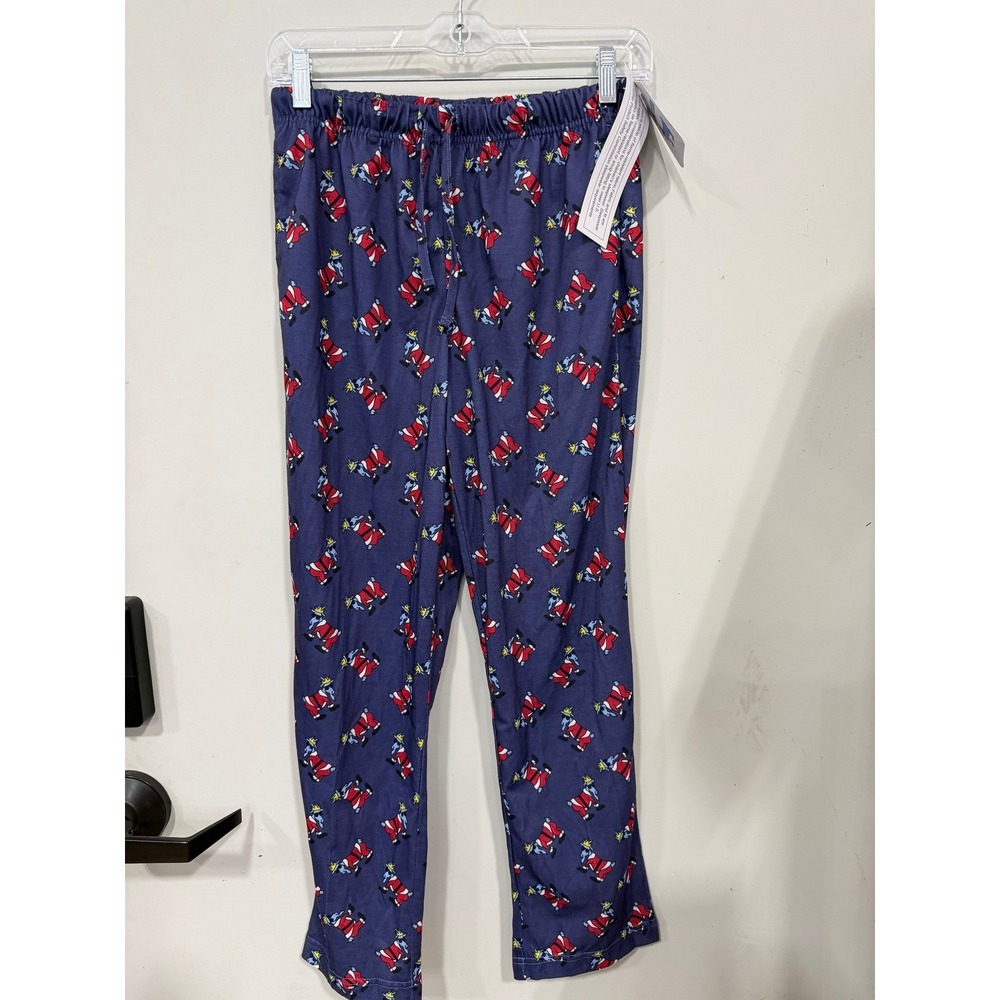 GOAT USA Pajama Pants Kids YL Navy NWT Santa Goat Christmas Sleepwear